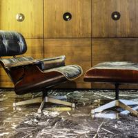 Eames lounge chair & ottoman by ICF anni 80