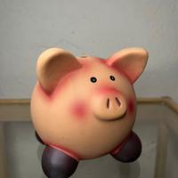 Salvadanaio maialino in ceramica