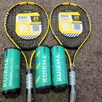 2 racchette tenis 🎾 nuovi bambino+3 tubbi paline 