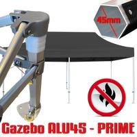Gazebo 3x6 CERTIFICATO nero ALU tetto