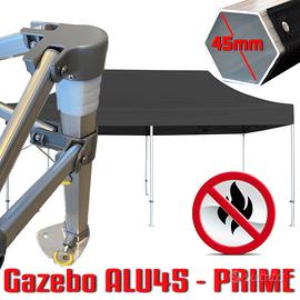 Gazebo 3x6 CERTIFICATO nero ALU tetto