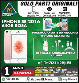 Iphone se 2016 64gb rosa - totalmente originale