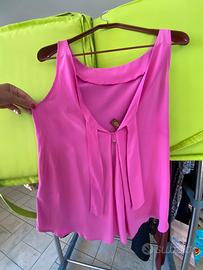 Top dondup rosa misto seta