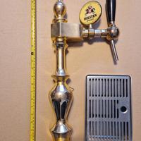 Spillatore birra in ottone nuovo con vaschetta