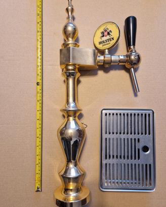 Spillatore birra in ottone nuovo con vaschetta
