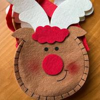 sacchetto renna natale in pile