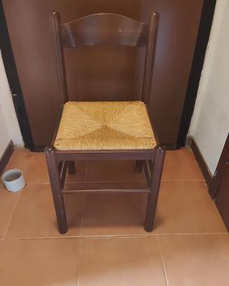 Sedie paglia e legno