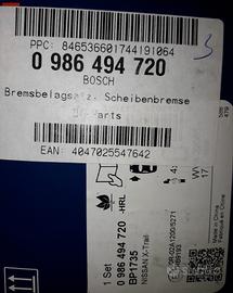pastiglie freni bosch 0986494720
