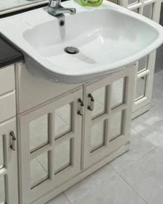 Set Mobile  Lavabo in Ceramica con Rubinetto