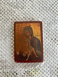 Quadretto Piccolo Antico della Madonna Glykophilou