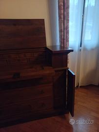 cassettone in massello di noce nazionale 