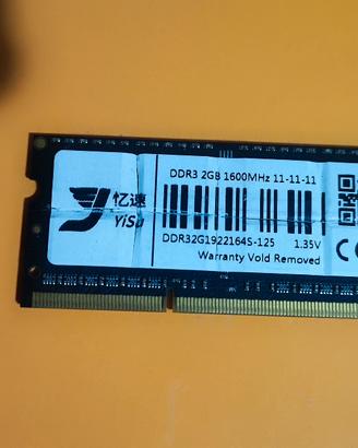 RAM ddr3 2gb 1600mhz