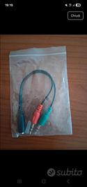 Cavo adattatore audio splitter da mini jack 3,5 mm