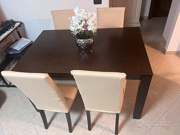 Set Calligaris Baron tavolo allungabile + 4 sedie