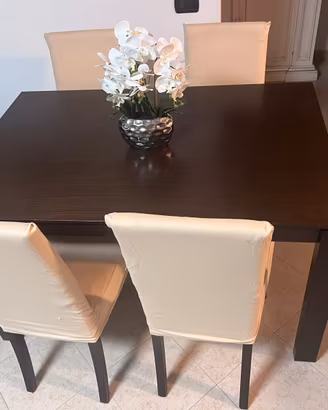 Set Calligaris Baron tavolo allungabile + 4 sedie