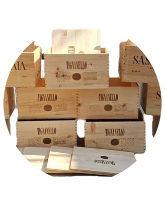 Cassette vuote Tignanello con coperchio