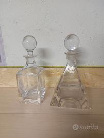 Bottiglie liquore cristallo vintage RCR e Nuova St