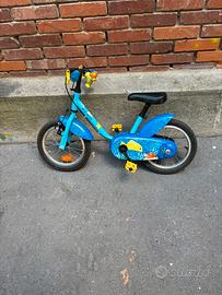 Bicicletta 14 pollici con rotelle