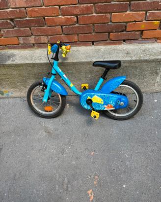 Bicicletta 14 pollici con rotelle