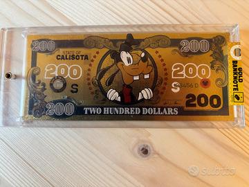 Disney Gold Banknote - Banconota Goofy (Pippo) 200