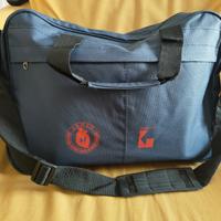 Borsa a tracolla porta pc in tessuto