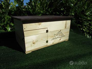 Casetta per tartarughe o ricci con porta esterno