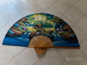 Grande ventaglio da parete pieghevole batik