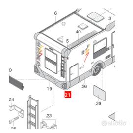 Portafanale Destro Knaus RAL 7005