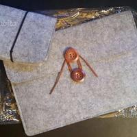 Custodia case tablet 10" in feltro +astuccio NUOVI