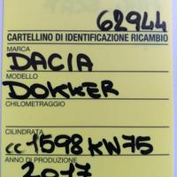 MOTORE COMPLETO DACIA Dokker 1Â° Serie H4MD7 Benzi