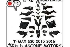 KIT CARENE NERO LUCIDO TMAX 530 2015 2016 27 PZ