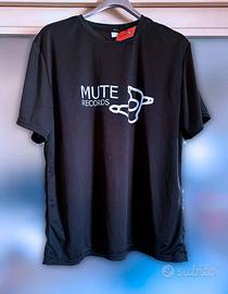T-Shirt "Mute Records" taglia XXL nera logo bianco