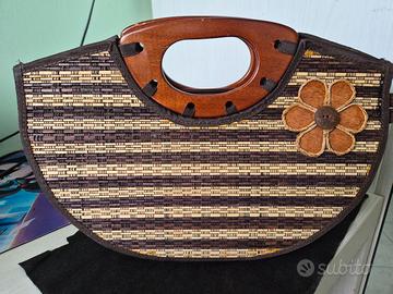 borsa lavorata legno