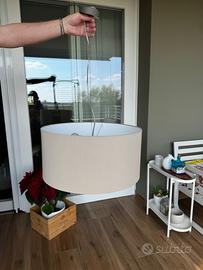 Lampadario a sospensione da soffitto beige