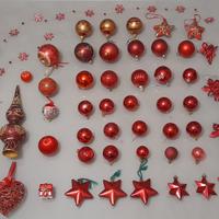 Addobbi natalizi rossi 58 pezzi