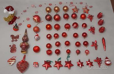 Addobbi natalizi rossi 58 pezzi