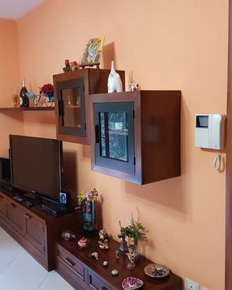 Parete attrezzata legno massello MADE IN ITALY 