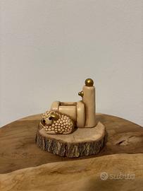 Fontana con agnello presepe classico Thun