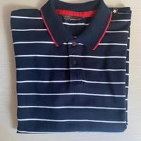 Polo blu a righe Celio Casual
