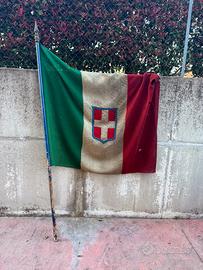 Bandiera regno italia con pennone ww1 ww2 guerra