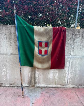 Bandiera regno italia con pennone ww1 ww2 guerra