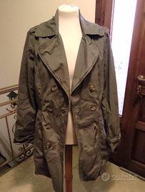 giacca trench verde oliva donna M