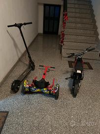 Mini moto elettrica overboard e monopattino