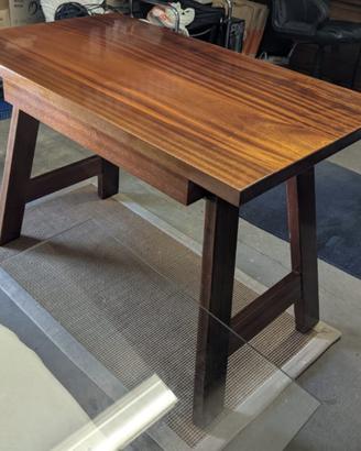 Scrivania Noce Massello L.1220x700xh.800 con vetro