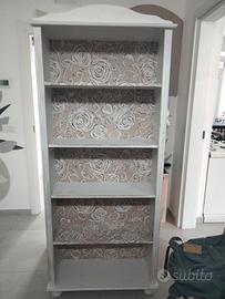 libreria in pino shabby chic 