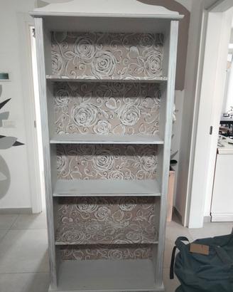 libreria in pino shabby chic 