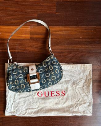 GUESS Baguette Vintage – Denim Logo & Y2K + fodera