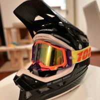 Casco 100% bici dh downhill con maschera 100%