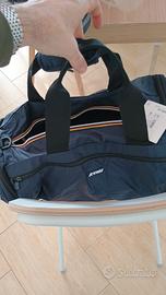 borsone k-way blu nuovo 
