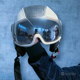 Casco da sci in vera pelle
